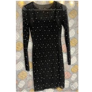 Black Rhinestone Dress